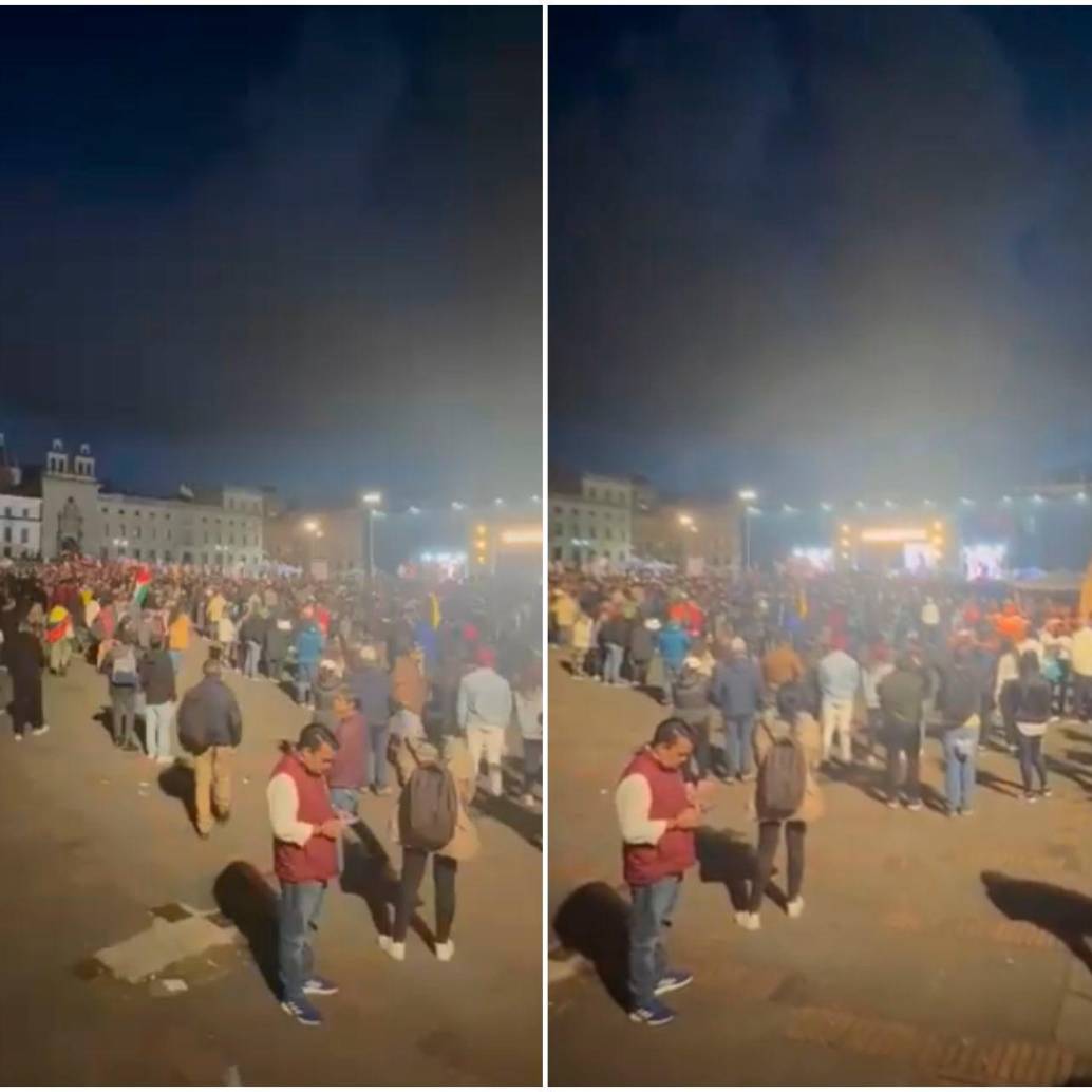 Así luce la Plaza de Bolívar de Bogotá. FOTOS: capturas de video Así luce la Plaza de Bolívar de Bogotá. FOTOS: capturas de video