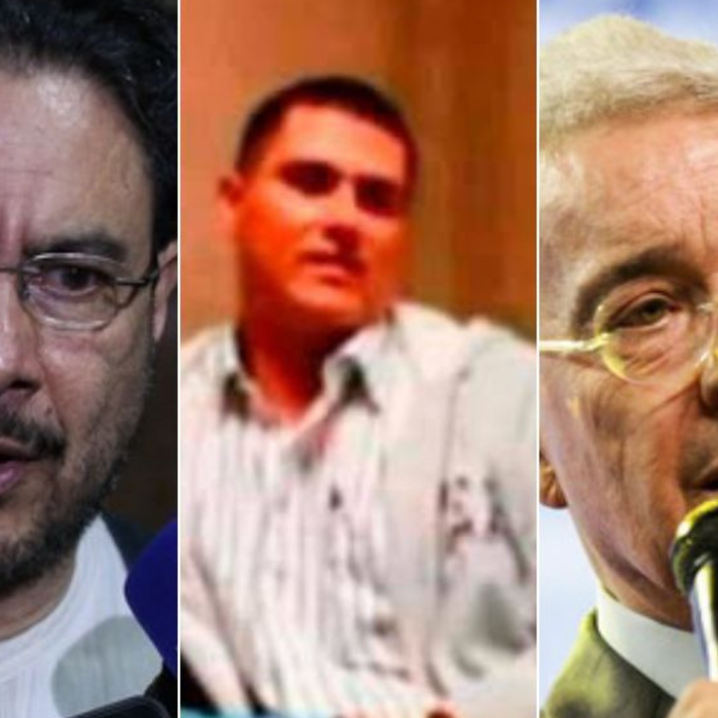 Iván Cepeda, Juan Guillermo Monsalve y el expresidente Álvaro Uribe. La Fiscalía acusó al exmandatario por presunto soborno a testigos. FOTO: cortesía 