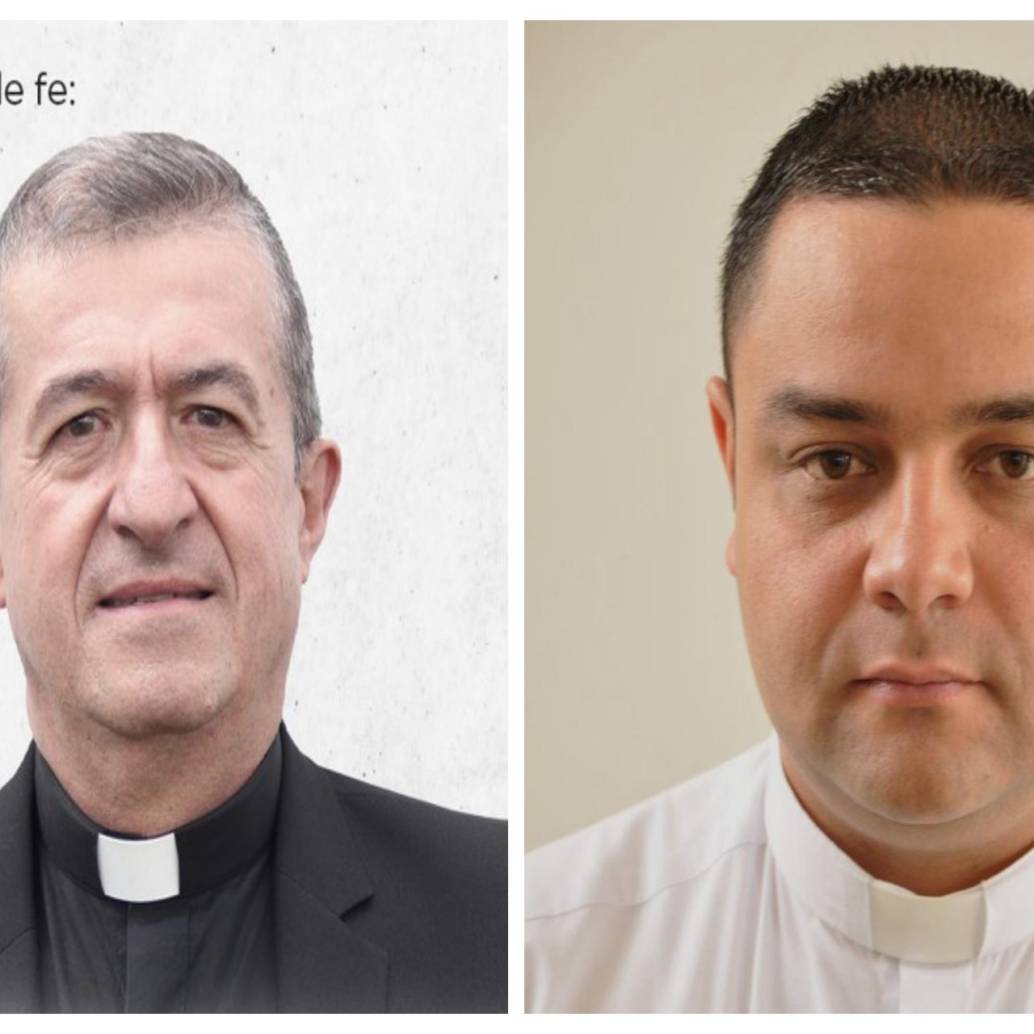 A la izquierda, al presbítero Ernesto de Jesús Zapata Palacio; a la derecha: el sacerdote Jorge Orlando Salazar Penagos. FOTOS: Tomadas de redes sociales