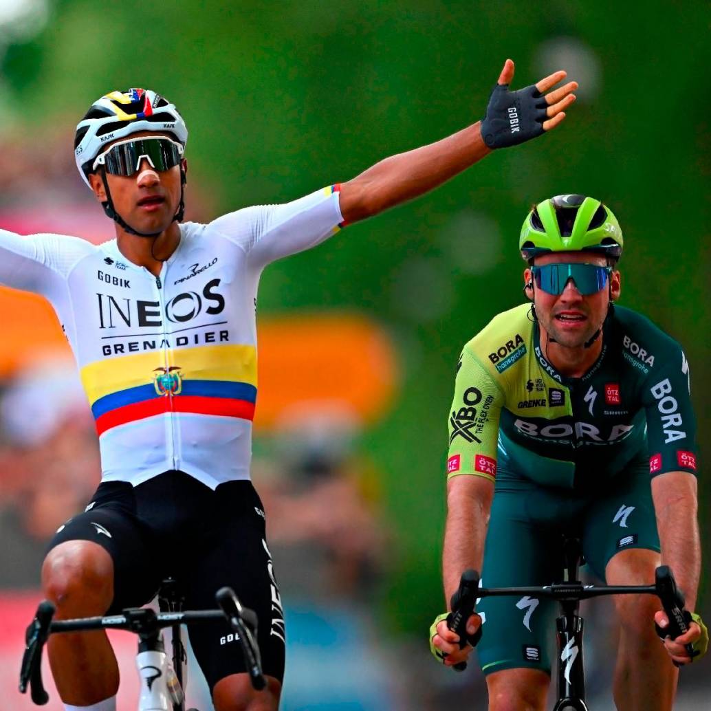 Jhonatan Narváez logró su segunda victoria en el Giro de Italia. La anterior fue en la edición de 2020. 