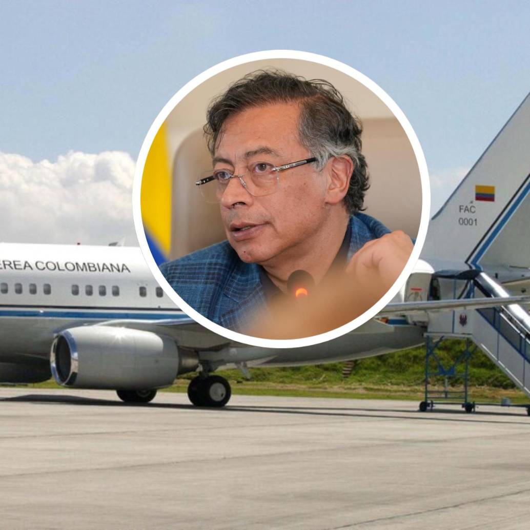 El avión presidencial de Gustavo Petro tuvo un contratiempo incómodo cuando hizo una parada técnica en el aeropuerto de Barajas, en Madrid, España, cuando viajaba a Medio Oriente. FOTO: Colprensa y Presidencia de la República El avión presidencial de Gustavo Petro tuvo un contratiempo incómodo cuando hizo una parada técnica en el aeropuerto de Barajas, en Madrid, España, cuando viajaba a Medio Oriente. FOTO: Colprensa y Presidencia de la República