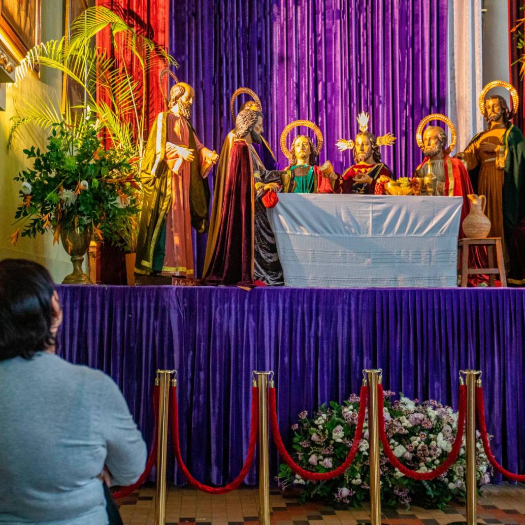 Imagen en el interior de la Iglesia Santa Gertrudis de Envigado. Foto: Esneyder Gutiérrez