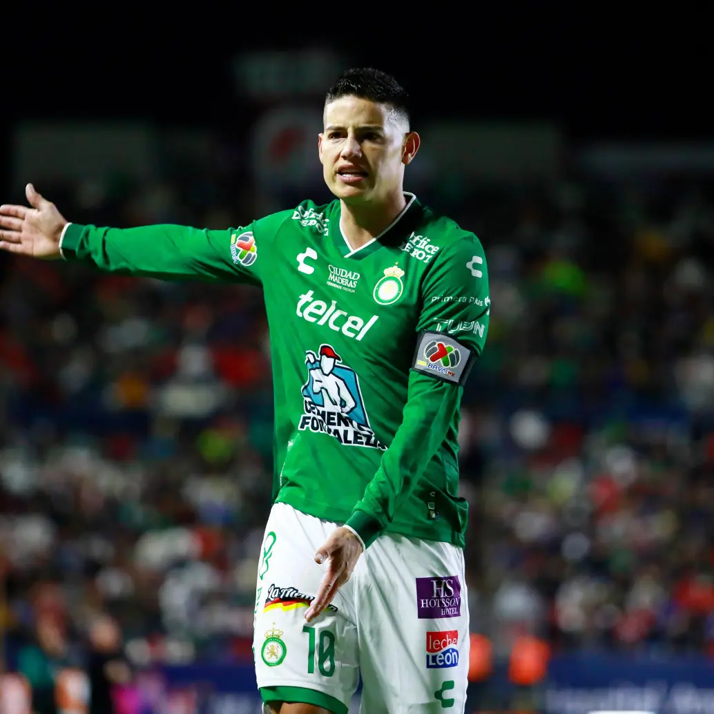 Con un posible cambio de dueños y la actualidad del club, todo parece estar pintado para que James Rodríguez salga del Club León de México. Foto: Getty Images Con un posible cambio de dueños y la actualidad del club, todo parece estar pintado para que James Rodríguez salga del Club León de México. Foto: Getty Images