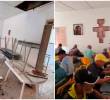 Los ladrones ingresaron por los techos a la sede del comedor comunitario. FOTOS Cortesía Arquidiócesis de Medellín