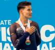 El colombiano Brayan Carreño en la premiación de la modalidad de Solo Danza en el Artistic International Series disputado en Italia. FOTO CORTESÍA