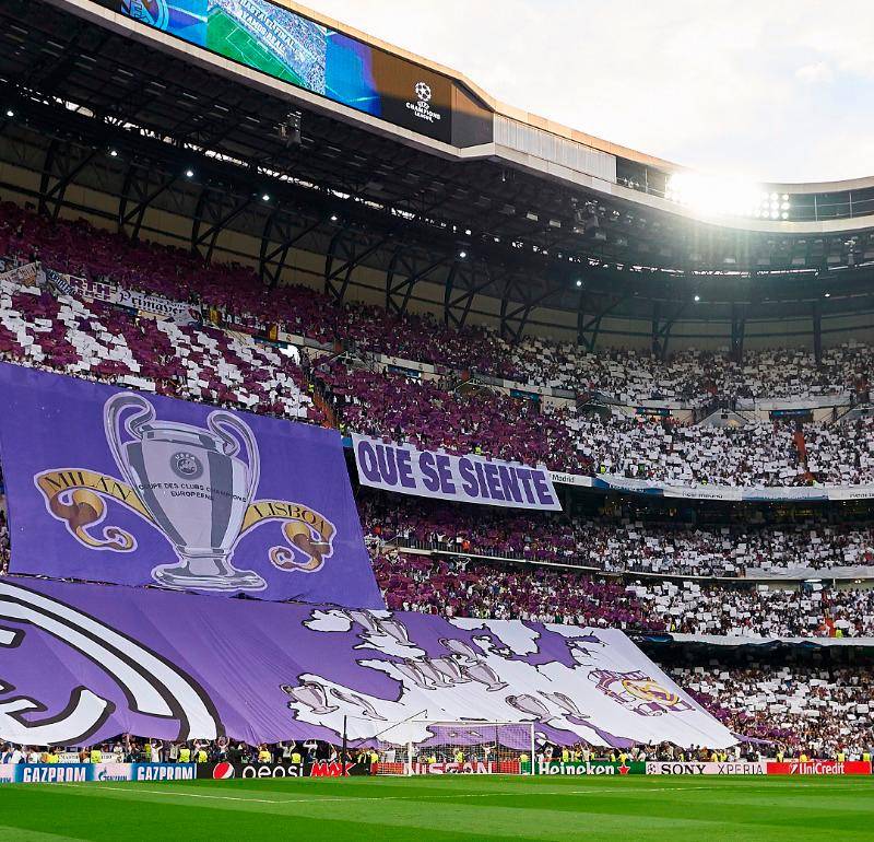 El Santiago Bernabeú, casa del Real Madrid, se prepara para recibir al Bayern de Múnich en una nueva noche de Champions League. FOTO: GETTY