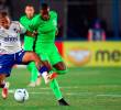 Imágenes de la derrota de Atlético Nacional frente a su homónimo uruguayo, en las que aparece Andrés Román, uno de los jugadores verdes cuyo nivel ha mermado. FOTO CONMEBOL