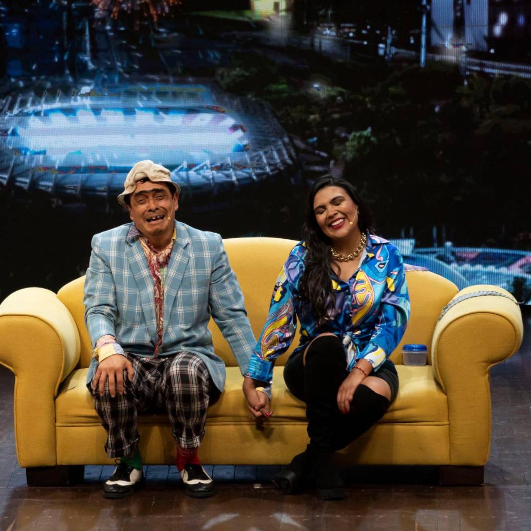 Suso junto a su novia Yessica Yuyeimi. Este sábado se presentan en el Teatro de la Universidad de Medellín. FOTO Cortesía Te Creo.