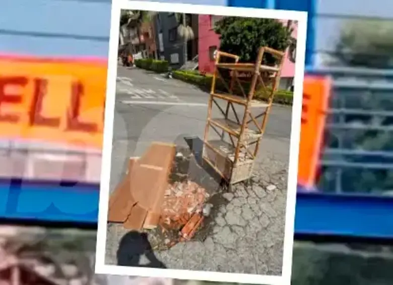 Este es el famoso hueco que hizo ruido en las calles de Bello