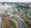 Así fue la implosión controlada de los puentes vehiculares en Puente Aranda. Foto: Alcaldía de Bogotá