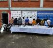 Los detenidos de El Mesa por las autoridades de Rionegro. FOTO: Cortesía