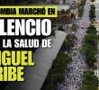 Colombia marchó en silencio por la salud de Miguel Uribe Turbay y en rechazo a la violencia