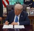 El presidente de Estados Unidos, Donald Trump, firmó una nueva orden para visas de trabajadores extranjeros. FOTO: Tomada de video.