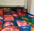 Fueron 2.800 kilos de carne transportada en malas condiciones de salubridad decomisadas por las autoridades. FOTOS Cortesía Policía Antioquia