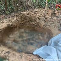 Fosas donde hallaron a los religiosos desaparecidos en Guaviare. Foto: Fiscalía