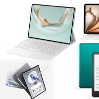 Estas son las cuatro tablets y el e-reader más destacados de 2025: Huawei MatePad Pro 12.2, iPad Air 13” M3, Samsung Galaxy Tab S10+ y Amazon Kindle Paperwhite Signature Edition. FOTOS cortesía