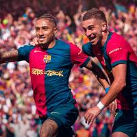Raphinha fue una de las figuras del clásico español al anotar dos goles. FOTO X-BARCELONA