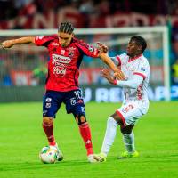 Daniel Cataño regresó a sumar minutos con el DIM en el partido contra América. Puso la asistencia para el gol de la victoria. FOTO: CAMILO SUÁREZ