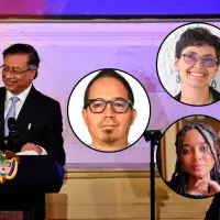 Los delegados presidenciales ante los CSU de la Universidad de Antioquia, Wilmar Mejía; de la Universidad Nacional, María Alejandra Rojas, y de la Universidad Popular del César, Juliana Guerrero. FOTO COLPRENSA