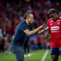 El entrenador antioqueño Alejandro Restrepo ha hecho un buen trabajo con el DIM desde que llegó en agosto de 2024. FOTO: JUAN ANTONIO SÁNCHEZ