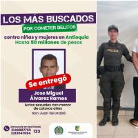 El hombre, identificado como José Miguel Álvarez, había sido incluido en el cartel de los más buscados. FOTOS: Cortesía Departamento de Policía Urabá