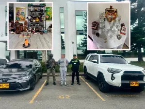 Alias Yordi fue capturado la semana pasada en Armenia en medio de un operativo de allanamiento. FOTOS Cortesía Policía Nacional