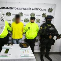 Alias Cumbamba capturado en Andes, Antioquia: arma lo vincula con asesinato de líder comunitaria