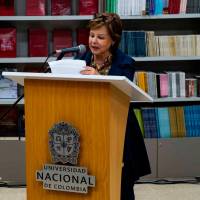 Piedad Bonnett estuvo presente en Medellín este martes en la librería ubicada en el Campus El Volador. FOTO: Esteban Vanegas / UNAL