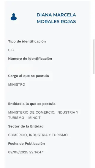 Diana Marcela Morales será la próxima ministra de Comercio en reemplazo de Luis Carlos Reyes