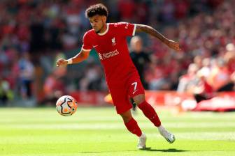 Luis Díaz fue titular con el Liverpool en el duelo ante Crystal Palace por la fecha 32 de la Liga Premier, jugó 68 minutos. FOTO GETTY