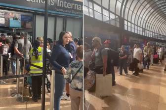 Continúan las quejas en el aeropuerto de Rionegro por las demoras en zona de Migración. FOTOS: Capturas de video 