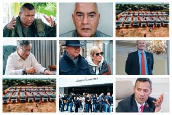 Un collage sobre algunos de los escándalos del Gobierno Petro. FOTOS: CORTESÍA