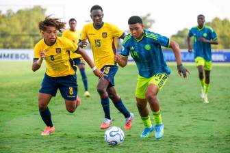 La Selección Colombia Sub 17 masculina empató en el debut ante Ecuador en el Sudamericano que se disputa en Paraguay. FOTO CORTESÍA FCF