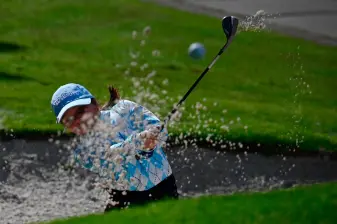 La golfista colombiana Mariajosé Robayo Tristancho durante una de las competencias en las que disputa en Estados Unidos, semanalmente juega torneos juveniles en ese país. FOTO MARIAJOSÉ ROBAYO 