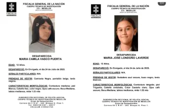 María Camila y María José fueron vistas por última vez el jueves 24 de julio, cuando salieron de Envigado con rumbo a Medellín. FOTOS Cortesía