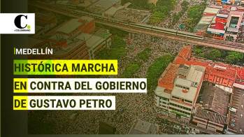 Histórica marcha en Medellín contra el gobierno Petro