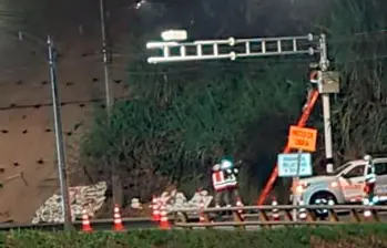 Esta es una de las cámaras que están instaladas en la variante a Caldas, en jurisdicción de Sabaneta. FOTO: CORTESÍA