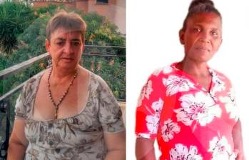 Luz Omaira Montoya Palacio (izq.), de 63 años, y Ledys María Arrieta Tapias (der.), de 50, fueron las dos mujeres asesinadas este fin de semana en Antioquia. FOTOS: CORTESÍA
