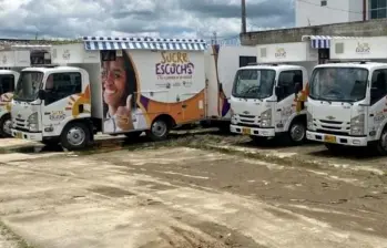 Camiones del programa “Sucre Escucha”, hoy bajo la lupa de la Contraloría General de la República. FOTO CORTESÍA