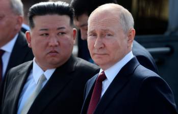 El líder norcoreano Kim Jong Un llegó a Moscú en su propio tren blindado. La visita a Vladimir Putin se enmarca en un interés mutuo de cooperación militar, lo que despertó alerta en EE.UU. FOTO Getty