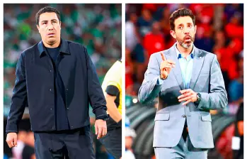 Efraín Juárez y Jorge Bava, últimos técnicos extranjeros campeones de Liga que abandonaron a sus equipos. FOTOS MANUEL SALDARRIAGA