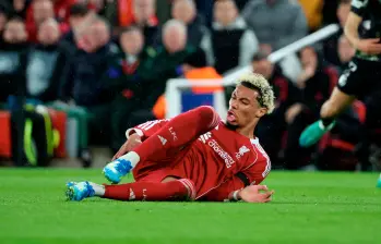 Hugo Ekitike, de 23 años de edad, llegó esta temporada al Liverpool. Tras su lesión no podrá jugar por el resto de año. FOTO GETTY
