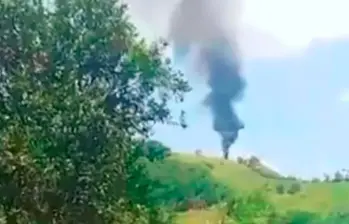 El ataque al helicóptero ocurrió este jueves, 21 de agosto, hacia las 11:30 a.m. FOTO CORTESÍA