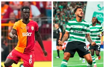 Dávinson Sánchez y Luis Suárez vivieron una jornada de contrastes en la Champions. FOTOS TOMADAS DE X