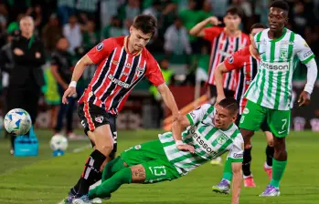 Atlético Nacional visitará a São Paulo el próximo martes en el partido de vuelta por un cupo a los cuartos de final. Foto: Manuel Saldarriaga