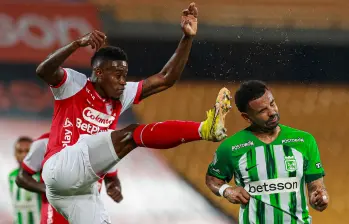 Imágenes del partido entre Nacional y Santa Fe, a puerta cerrada, que se disputó el 4 de noviembre de 2024. FOTO MANUEL SALDARRIAGA