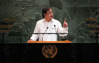 Gustavo Petro dio su último discurso como presidente de Colombia ante la Asamblea General de las Naciones Unidas. FOTO: Colprensa