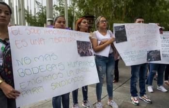Protesta de familiares de reclusos en contra del hacinamiento carcelario en la ciudad. Foto: Carlos Alberto Velásquez