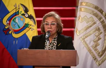La canciller Rosa Villavicencio en una rueda de prensa. FOTO: COLPRENSA