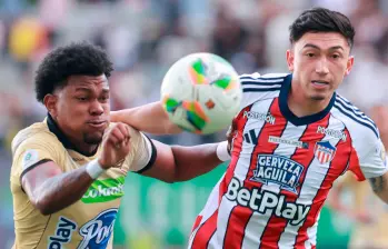 El antioqueño Bryan Castrillón fue de los mejores jugadores de Junior ante Águilas.FOTO Manuel Saldarriaga